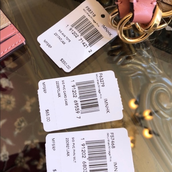 3pcs Coach Ava signature handbag+wallet+ID case - Picture 3 of 7